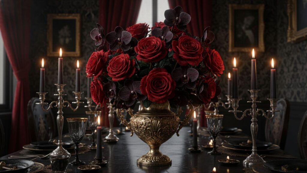 Dark Floral Arrangements for a Romantic, Mysterious, and Moody Gothic Aesthetic
