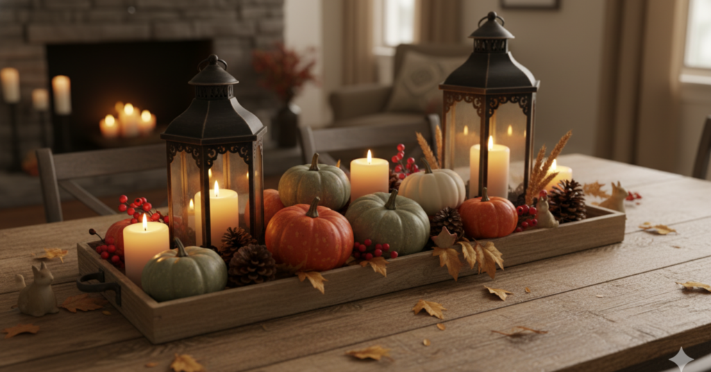 Fall Patio Decor Themed Centerpieces for Tables