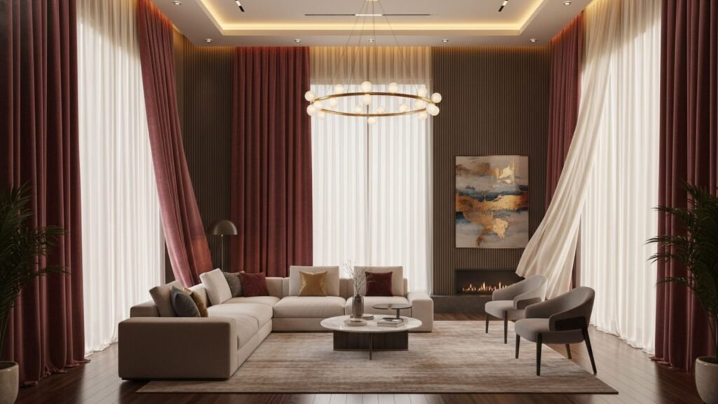 Use Floor-to-Ceiling Curtains for Height, Drama, and Luxurious Window Appeal