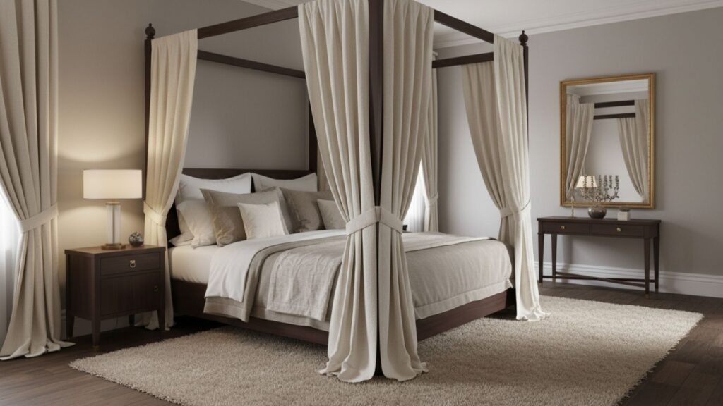 Four-Poster Bed Canopy for Timeless Elegance