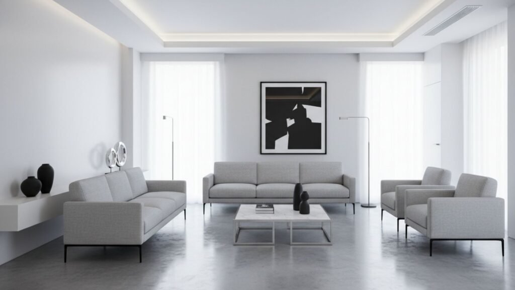 Gray & White for a Sleek Modern Style With Clean Lines and Bright Interiors