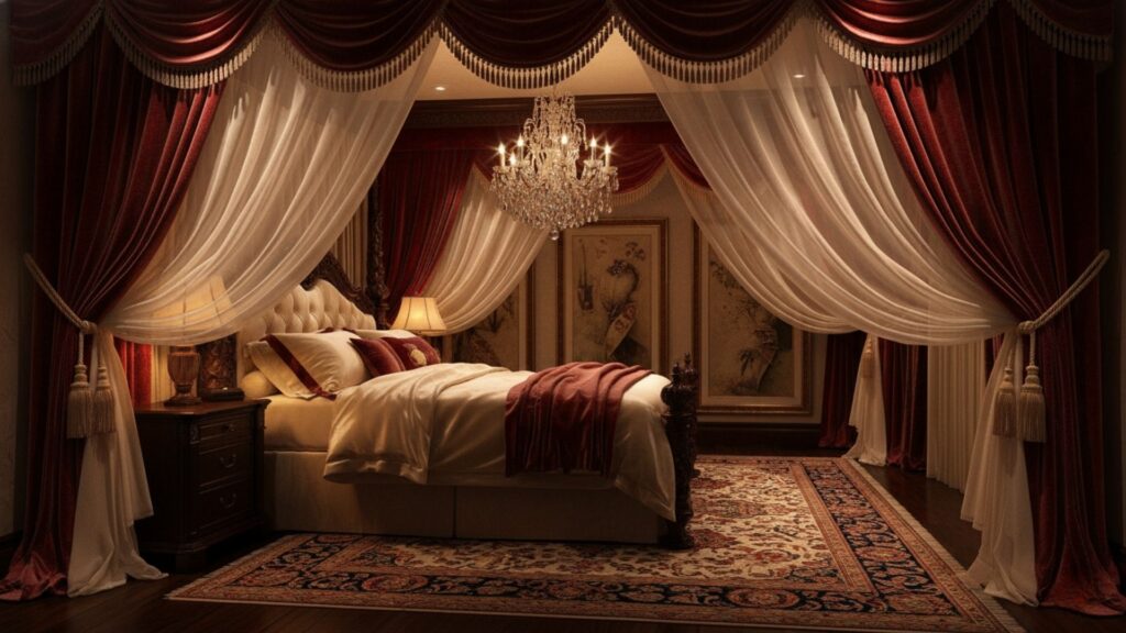 Layered Fabric Chic Canopy Ideas for Depth & Drama