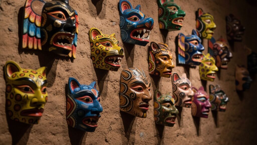 Hand-Carved Mexican Wooden Masks for Cultural Storytelling Hand-Carved Mexican Wooden Masks for Cultural Storytelling