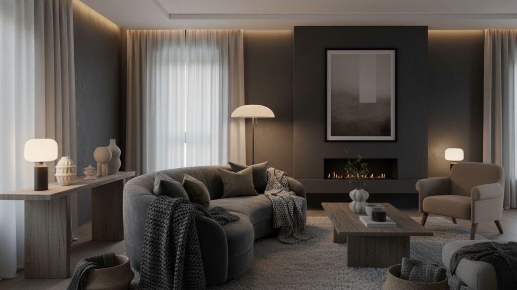 Moody Charcoal with Soft Contrast