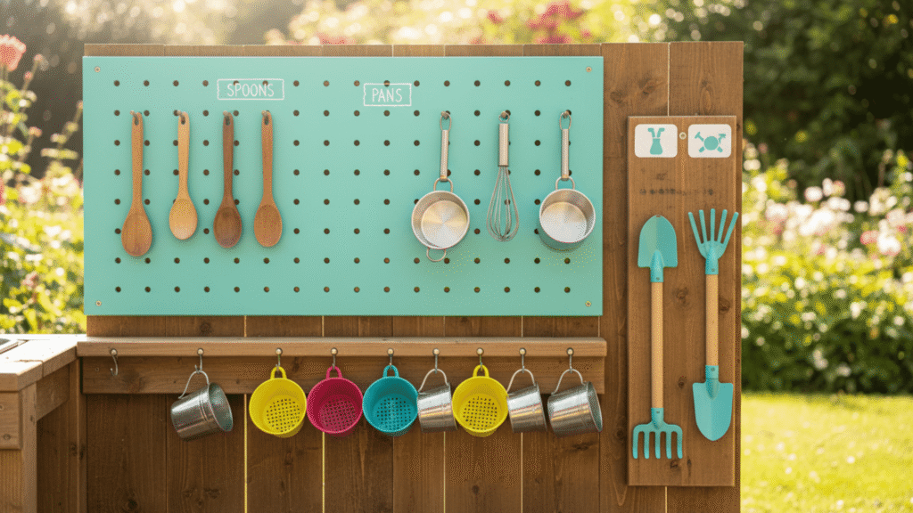 mud kitchen accessory station