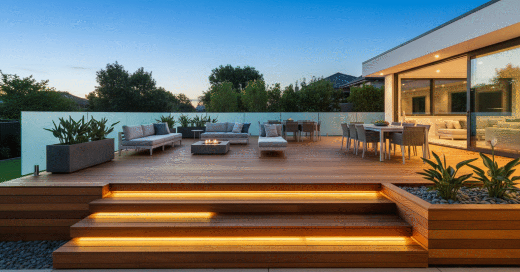 Multi-Level Deck Stairs for a Stylish Outdoor Flow