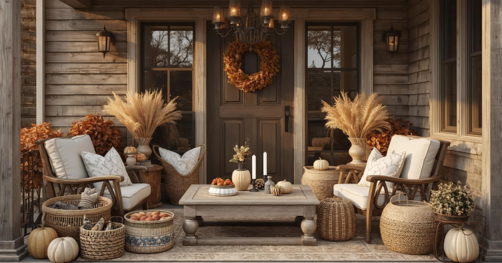 Rustic Fall Decor With Wood & Natural Elements