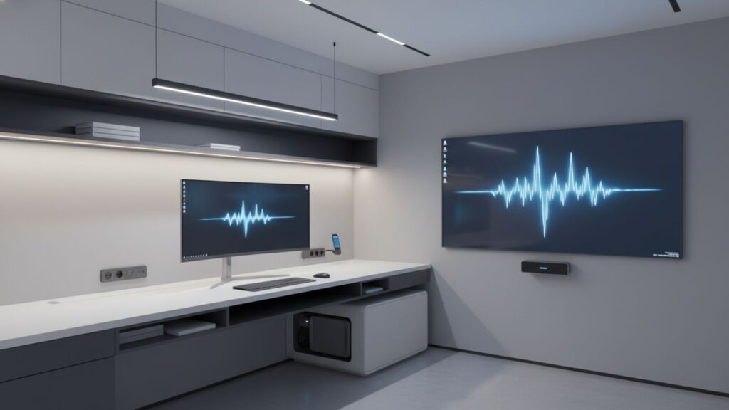 seamless technology clean modern workspace