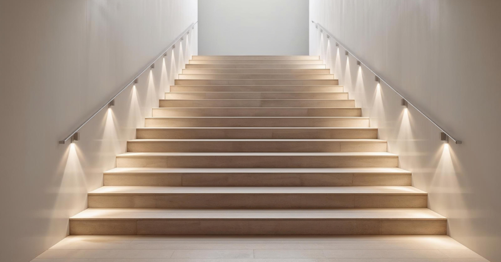 side mounted wall lights wide staircases