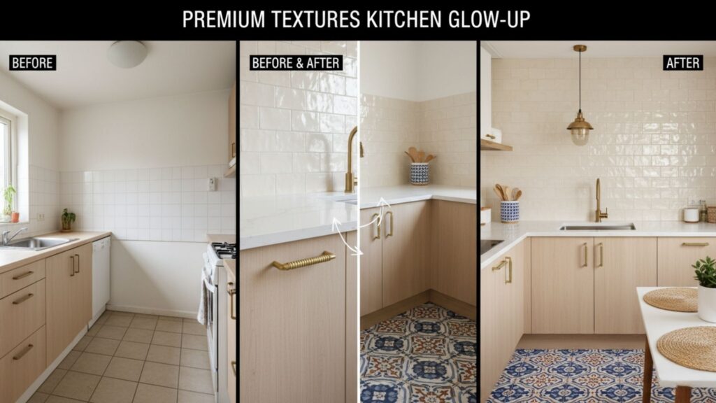 Simple Kitchen Revamped With Texture & Style