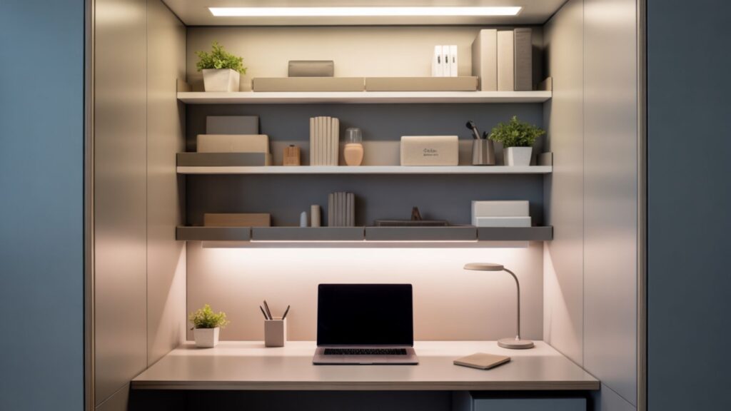 Slim Shelving for Organization Space-Saving Solutions for Small Desks