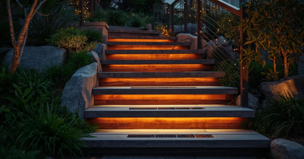 Solar Stair Lights for an Eco-Friendly Option