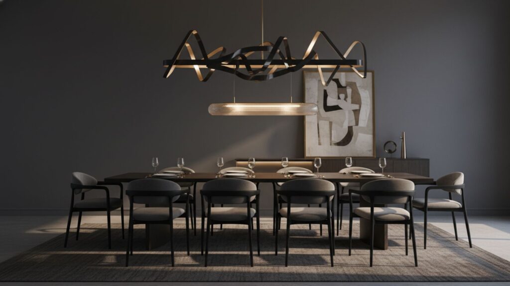 statement lighting fixtures dining room atmosphere