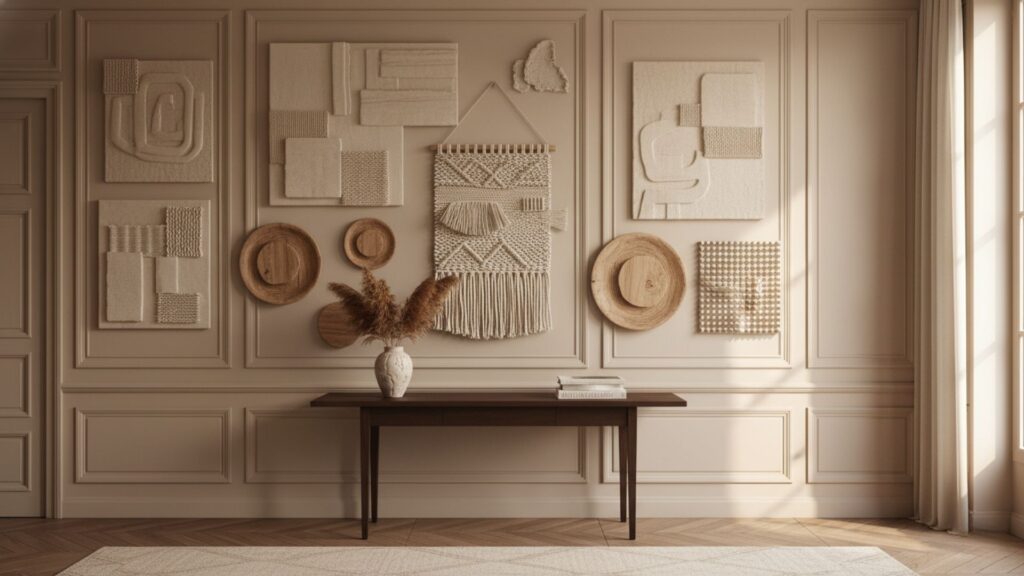 Textured Wall Art and 3D Decor Adding Depth, Movement, and Tactile Luxury