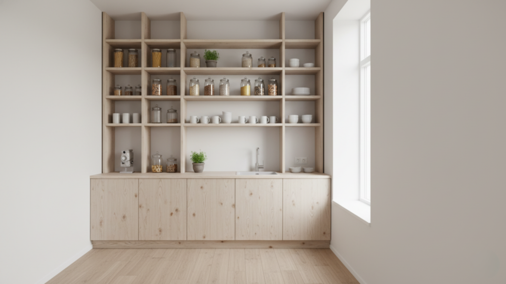 Vertical Shelves to Use Empty Wall Space