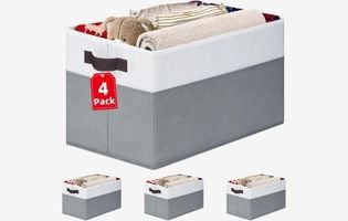 Metal Laundry Basket with Wheels Cart 