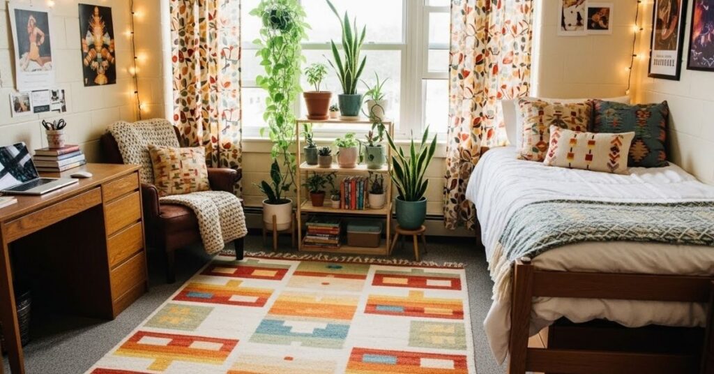 Add Personality with Rugs and Curtains