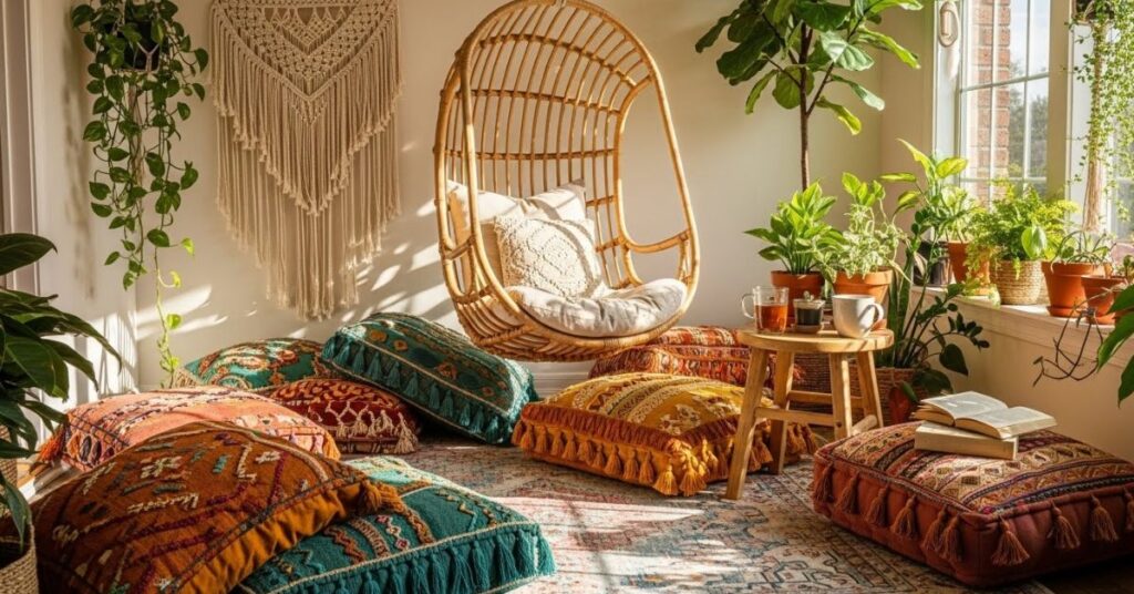 Bohemian-Inspired Sunroom Corners