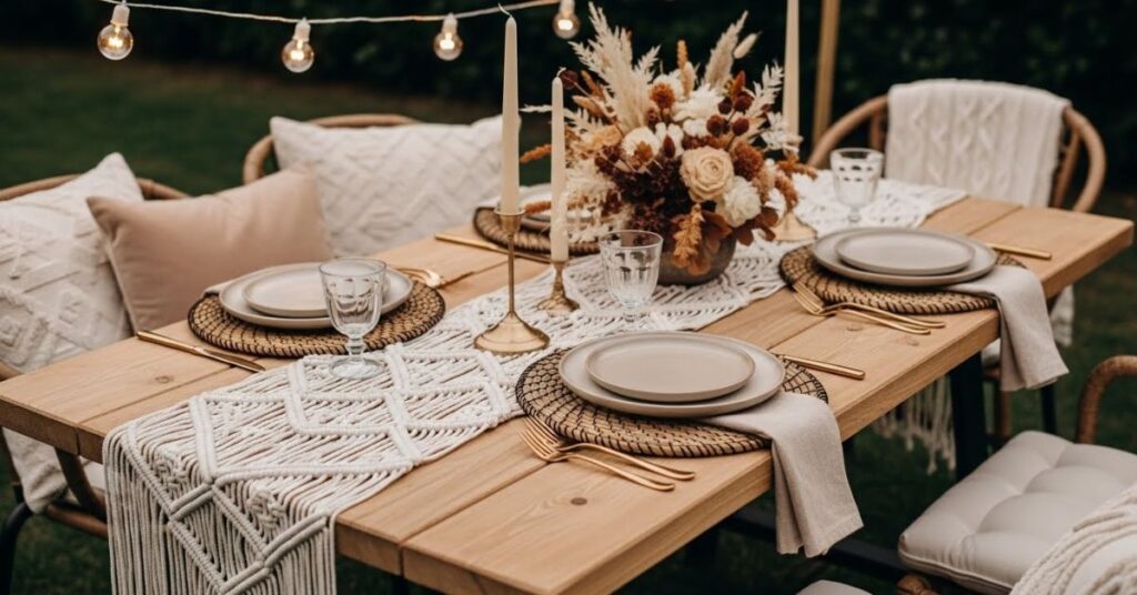 Boho Outdoor Summer Tablescape
