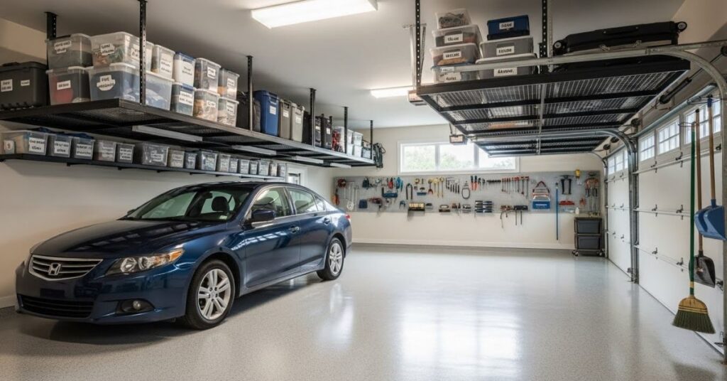 Ceiling Storage Racks for Seasonal and Bulky Items