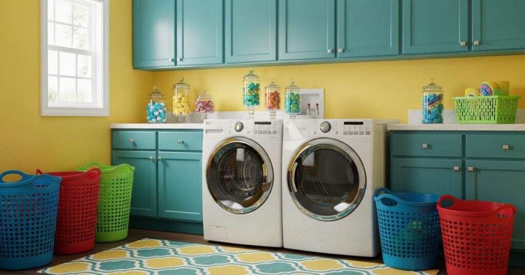 Colorful Laundry Room Ideas