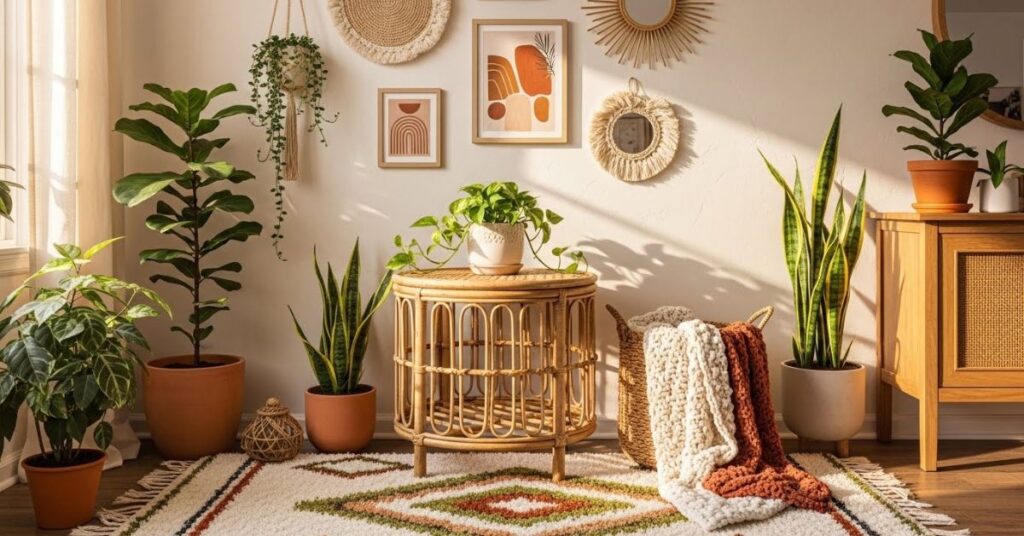 Cozy Boho Entryway Aesthetic