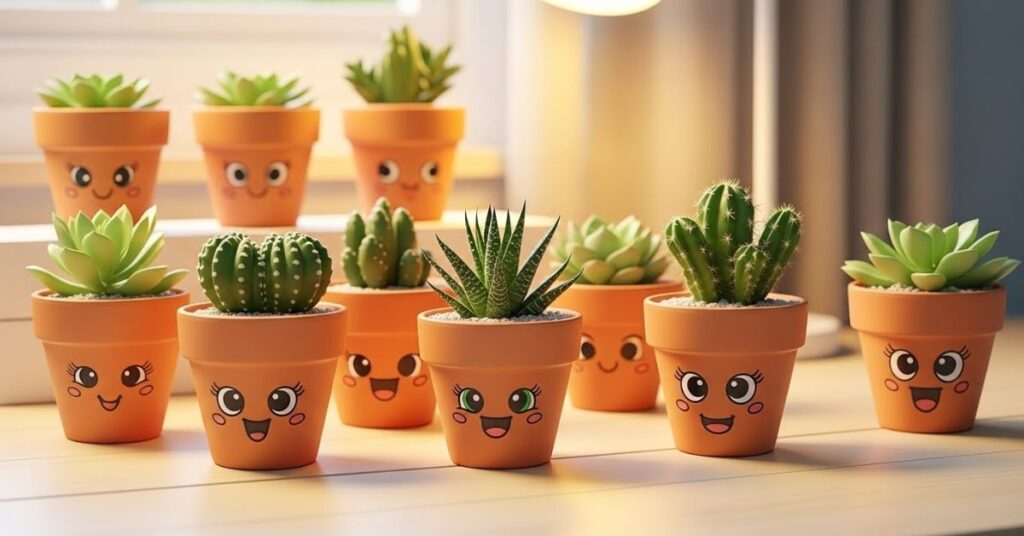 Cute Face & Character Terra Cotta Pots