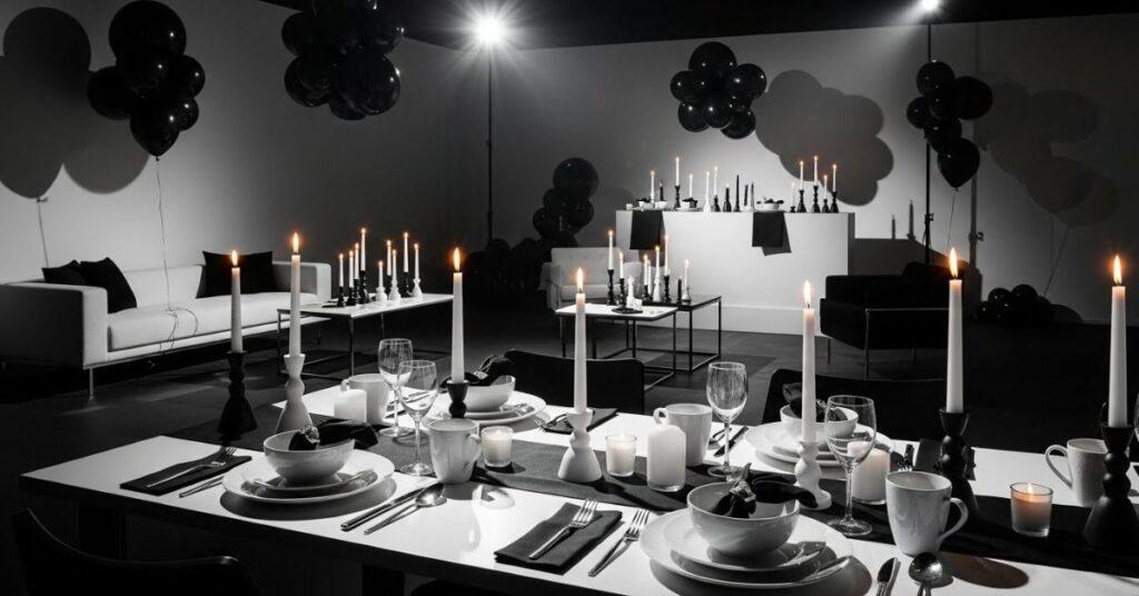 Elegant Black and White Housewarming Theme