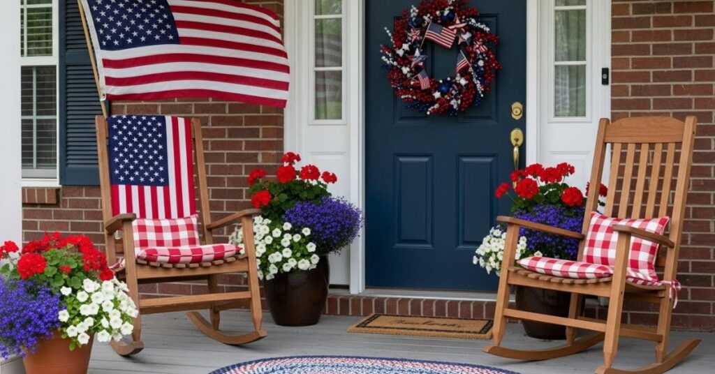 Front Porch Patriotic Decoration Ideas