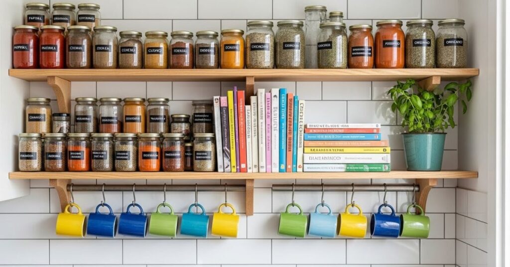 Functional yet Stylish Kitchen Shelves