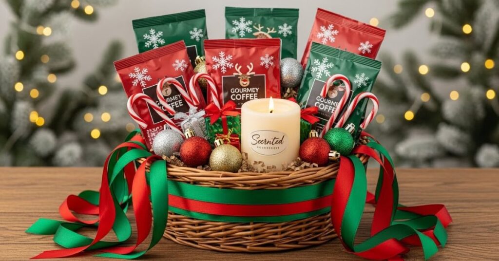 Holiday-Themed Coffee Basket
