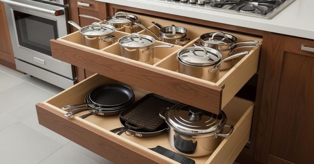 Install Pull-Out Drawers in Cabinets