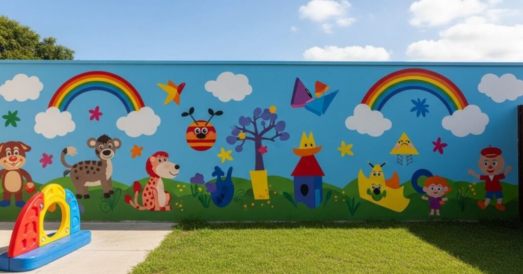 Kid-Friendly Garden Murals for Playful Outdoor