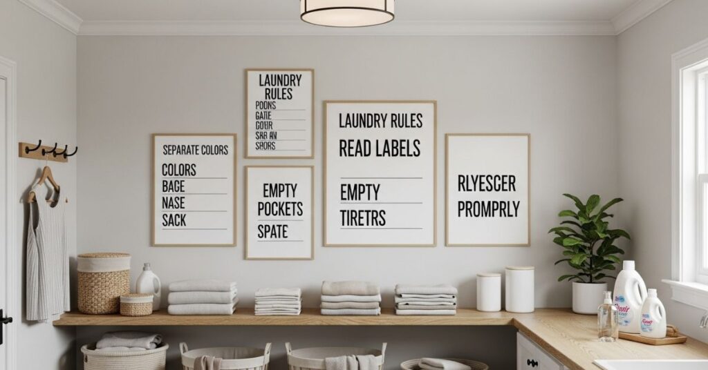 Laundry Rule Posters for Functional Decor