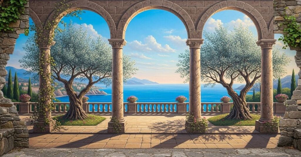 Mediterranean-Style Garden Murals for Elegant Patios