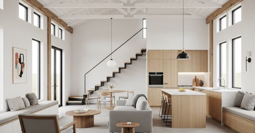 Minimalist Small Barndominium Interior Styles