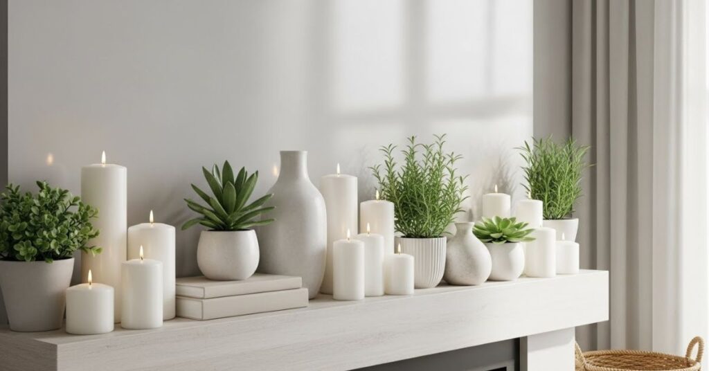 Minimalist Summer Mantel