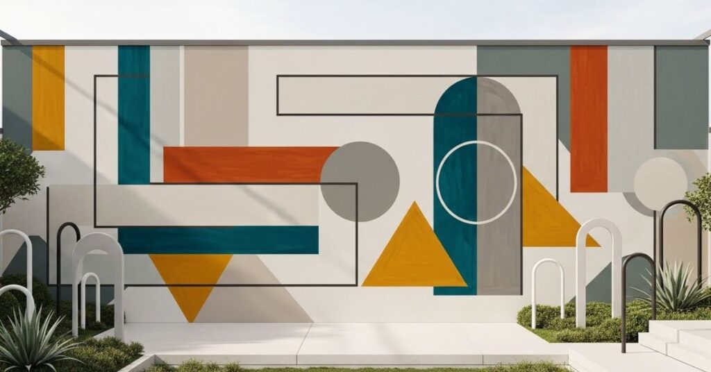 Modern Abstract Garden Murals for Contemporary Homes