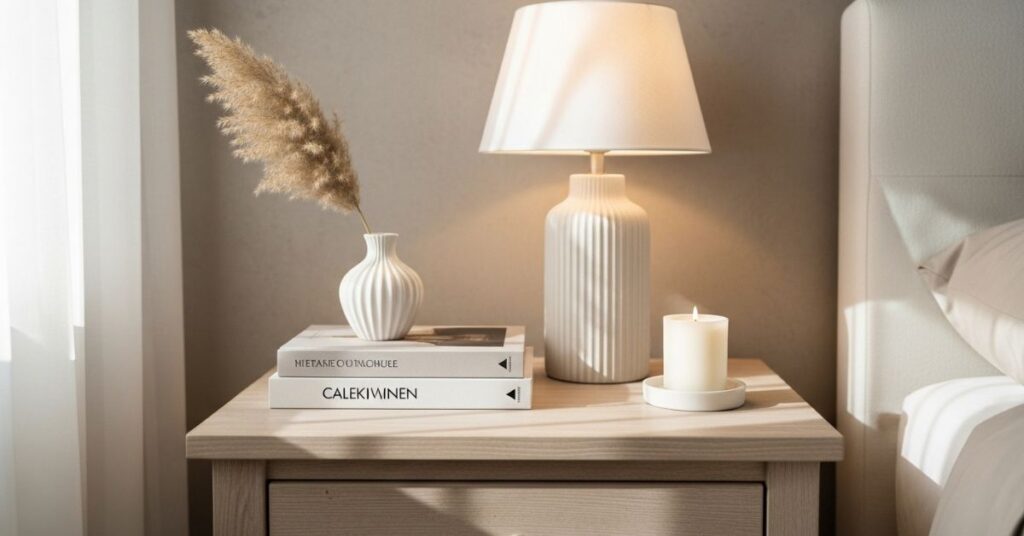 Neutral Color Palettes for a Calm Night Table Display