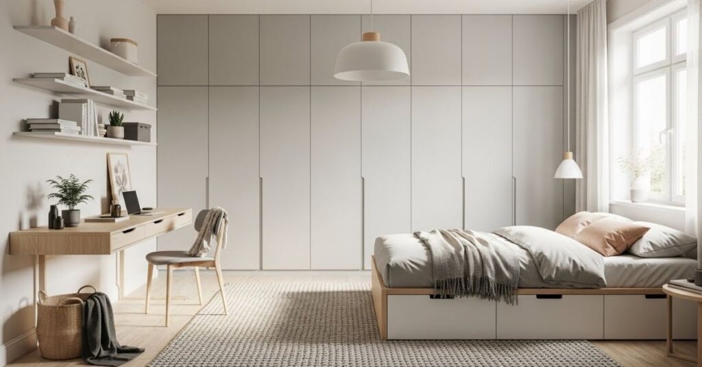 Open Bedrooms with Storage Solutions