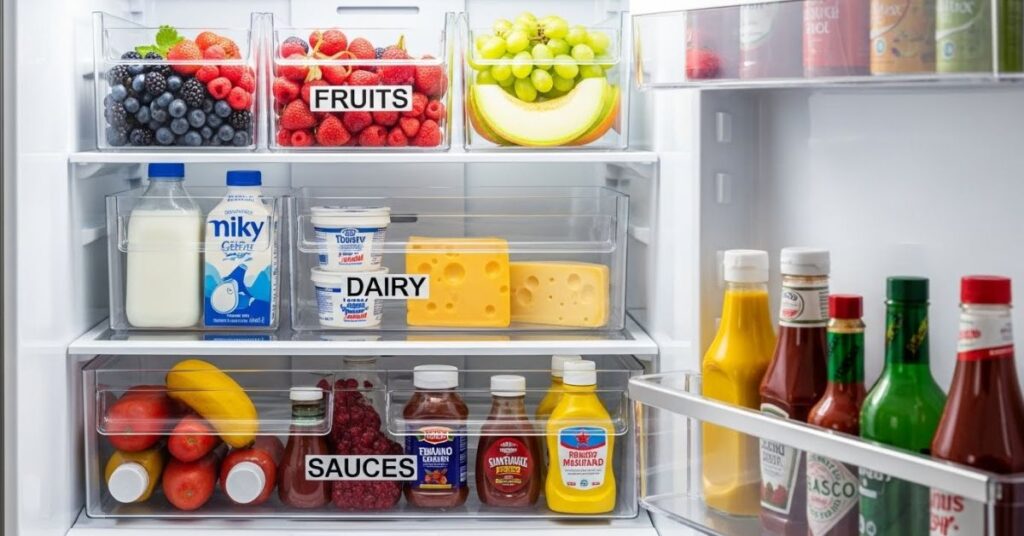 Organize Your Fridge with Bins and Labels