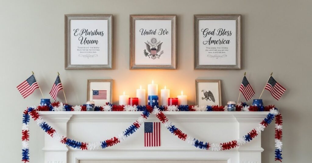 Patriotic Wall and Mantel Decoration Ideas