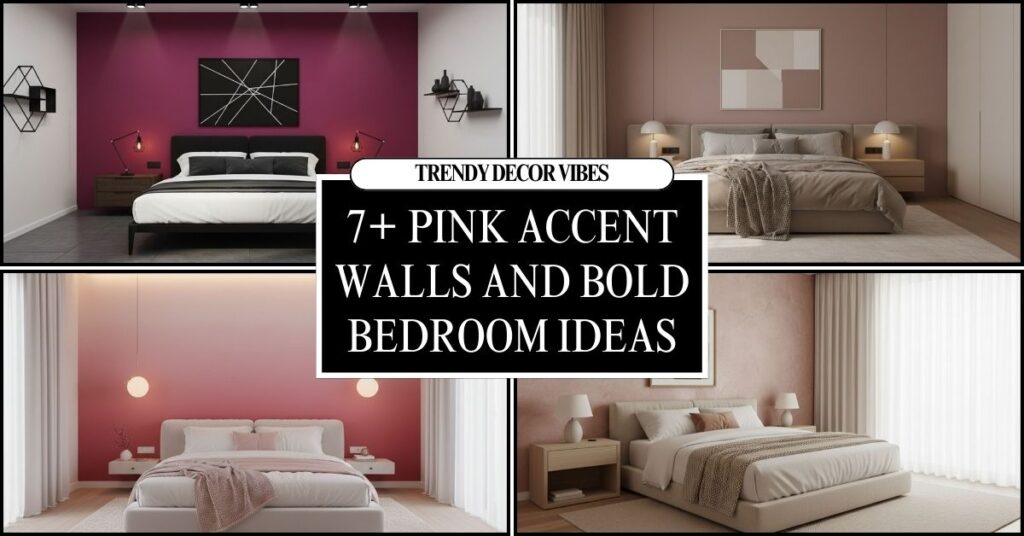 Pink Accent Walls and Bold Bedroom Ideas
