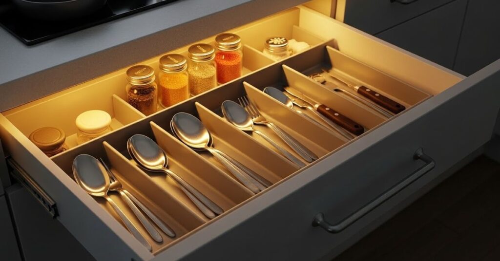 Repurpose Drawer Dividers for Small Items