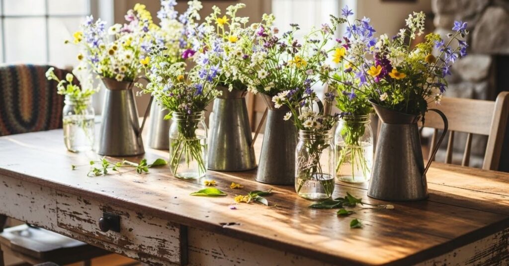 Rustic and Farmhouse Flower Ideas