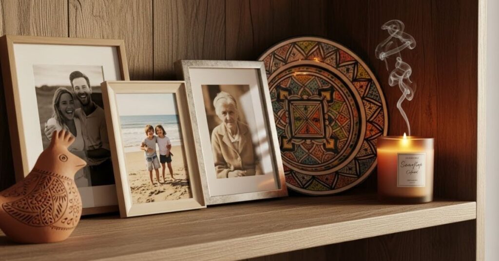 Shelf Decor with Personal Touches
