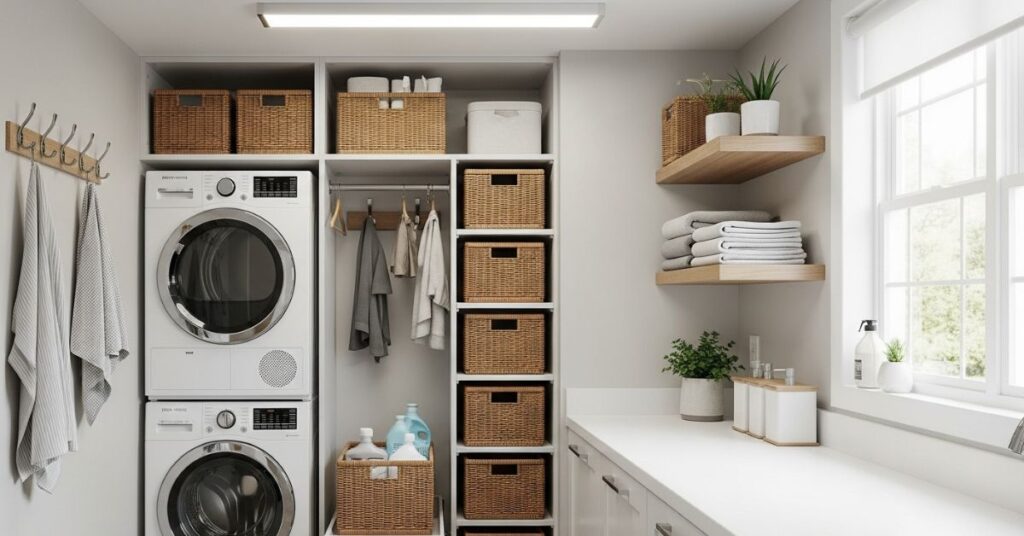Small Laundry Room Storage Hacks
