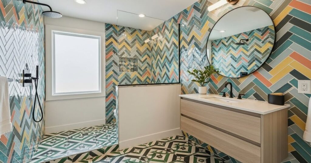 Statement Tile Bathroom Interior Design Ideas