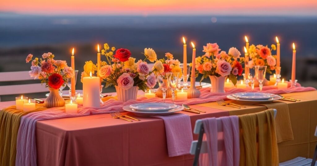 Sunset Color Palette Tablescape