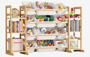 Toy Storage Organizer with 6 Shelves and 12 Bins
